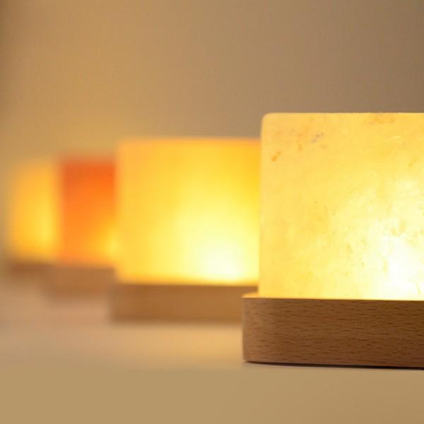 促銷 開運能量 天然鹽燈 負離子水晶鹽燈 現代淨化空氣 安眠 小夜燈 原木底座居家風水擺飾 能量岩鹽-細節圖7