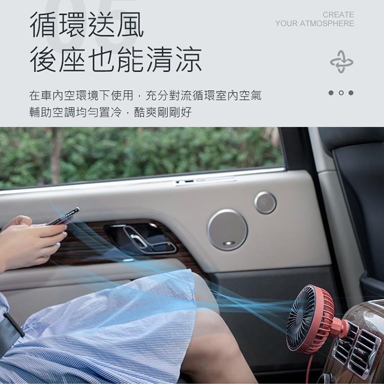 【24H快速出貨】👍降溫神器  USB車用風扇  可夾冷氣出風口 出風口後座風扇 夜燈風扇 桌扇 (USB電源)-細節圖5