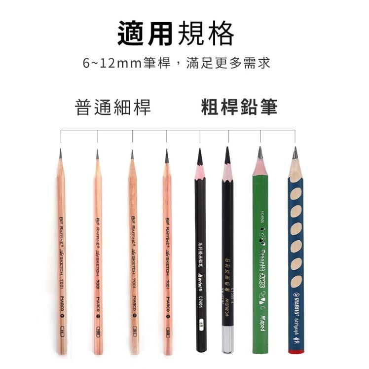 【24H快速出貨】👍Tenwin 可調式充電式電動削鉛筆機 粗細筆皆可用 三檔筆尖調整 USB充電-細節圖5