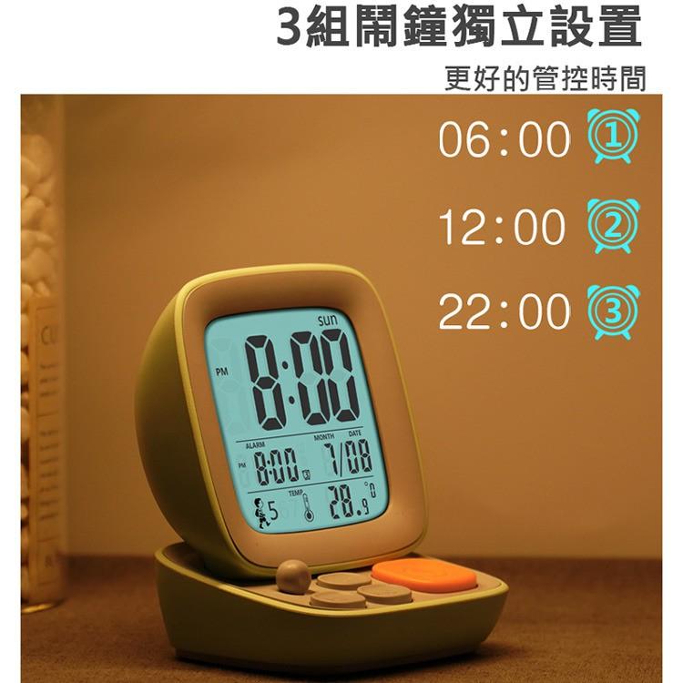 特價 復古電腦鬧鐘/時鐘 小電腦鬧鐘 電子時鐘 復古風 貪睡/日期/報時 USB充電 無須喚醒-細節圖3