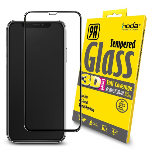 台灣公司貨 hoda 3D 全曲面滿版 9H 隱形 高透光 鋼化玻璃保護貼，iPhone 11 PRO