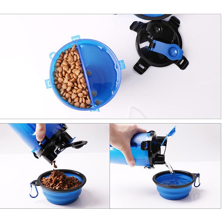 寵物兩用杯碗 寵物外出水壺 寵物狗狗外出水壺折疊狗碗 便攜式兩用水糧杯 寵物隨行杯便攜喂水器 寵物外出杯-細節圖8