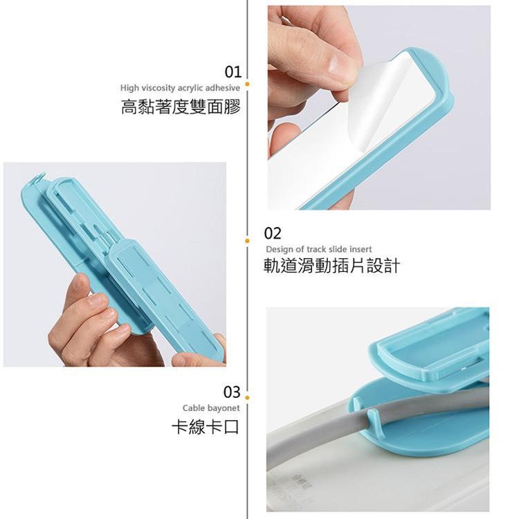 現貨 無痕免釘 延長線插座固定器 排插收線器 繞線器 2入組 避免牆面被破壞 路由器 插座收納 收線器-細節圖8