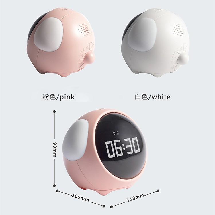 現貨 HBK表情鬧鐘+夜燈 LED像素時鐘 聲控/貪睡/溫度 (USB充電)可調整鈴聲大小-細節圖6