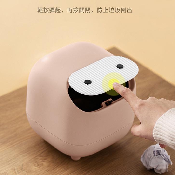 快速出貨 日式忍者垃圾桶 桌面/車用垃圾桶 按壓彈蓋式 內外桶設計-可隱藏垃圾袋-細節圖4