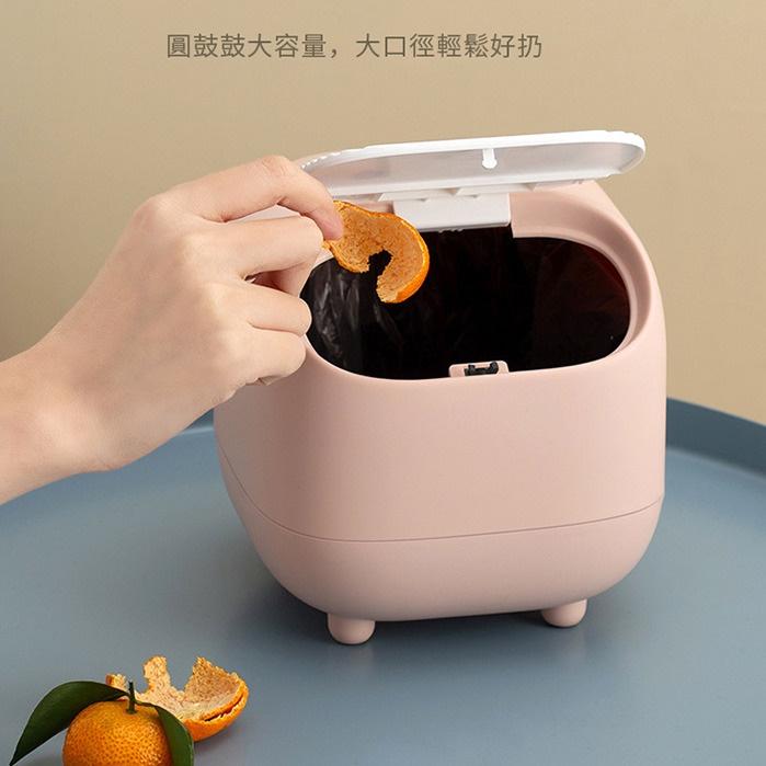 快速出貨 日式忍者垃圾桶 桌面/車用垃圾桶 按壓彈蓋式 內外桶設計-可隱藏垃圾袋-細節圖5