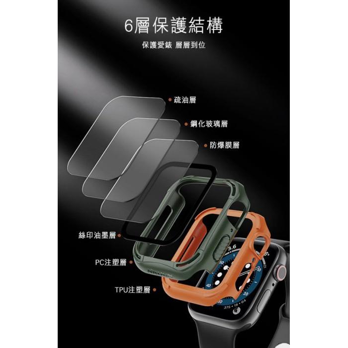 NILLKIN 犀甲保護殼 Apple Watch S4/5/6/SE 44mm 表框與鋼化膜 殼+保貼一體-細節圖5