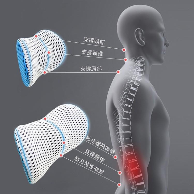 快速出貨 【記憶枕+腰靠】車用靠墊 腰枕頸枕 記憶棉頭枕 腰靠套裝 汽車用品 旅行休息枕 車枕-細節圖7