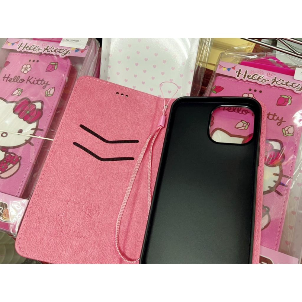 特價【三麗鷗授權】蘋果13promax手機套 HelloKitty凱蒂貓卡通iPhone13Pro防摔側掀 手機皮套-細節圖8