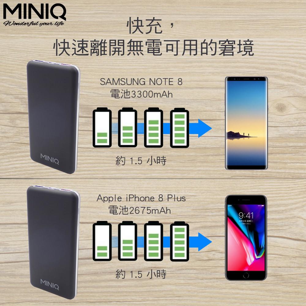 促銷✔️台灣製造miniQ MD-BP-047 3輸出快速充電行動電源(台灣製造)行動充電 移動電源 行充-細節圖6