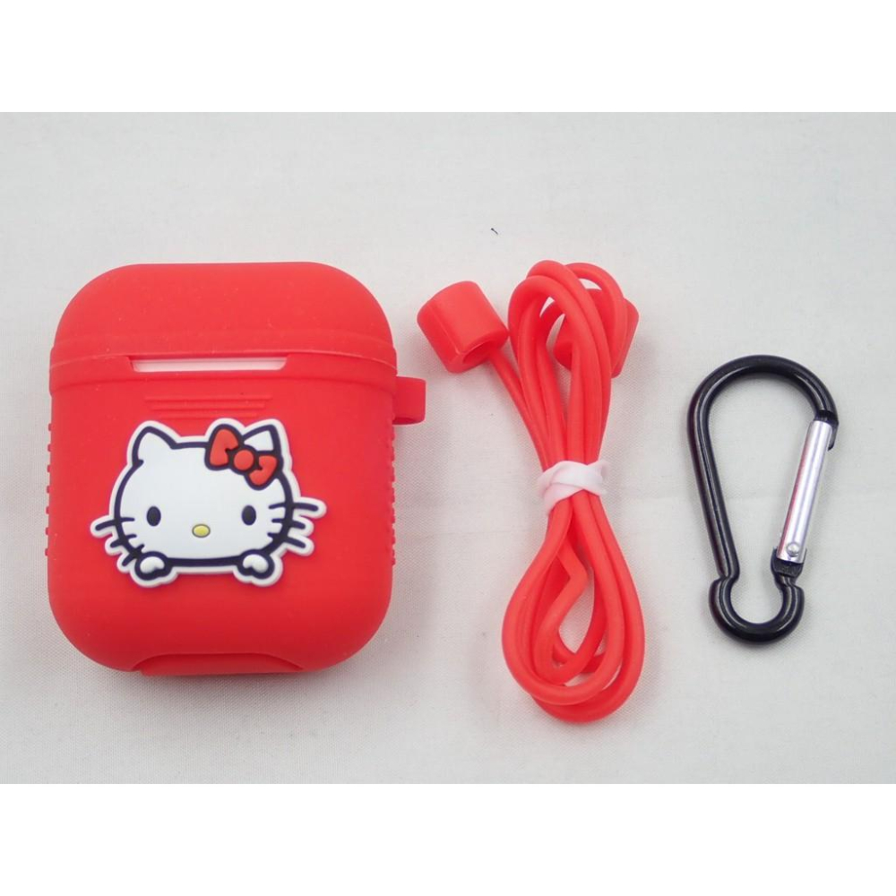 特價(現貨)三麗鷗授權 AirPods保護套組防丟繩防滑矽膠蘋果無線藍牙耳機1/2代防護保護套-細節圖7