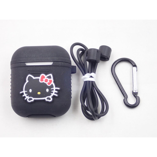 促銷【三麗鷗授權】Hello Kitty蘋果Airpods 無線藍牙耳機可掛式收納矽膠防摔保護套