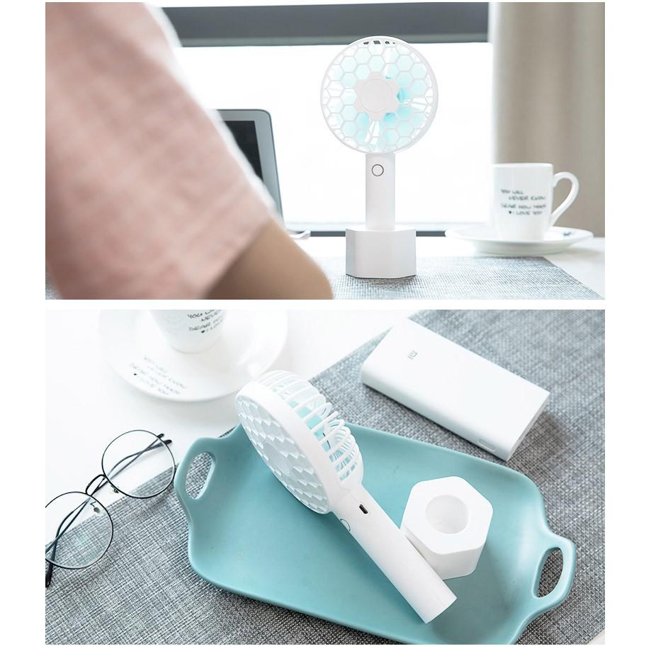 可充電💎 待機長 蜂巢風扇手持小電風扇迷你便攜USB充電可愛手持靜音風扇隨身電扇 學生宿舍家用-細節圖4