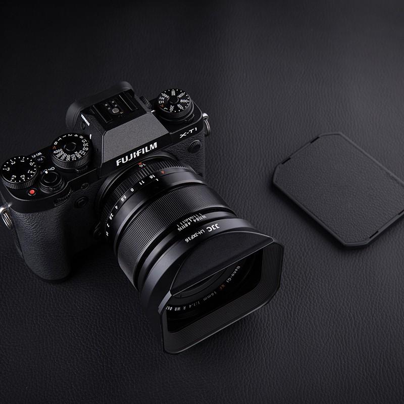 台灣現貨 JJC富士LH-XF16遮光罩XF 16mm F1.4鏡頭金屬廣角方形遮光罩 配遮光罩蓋支持67mm濾鏡-細節圖3