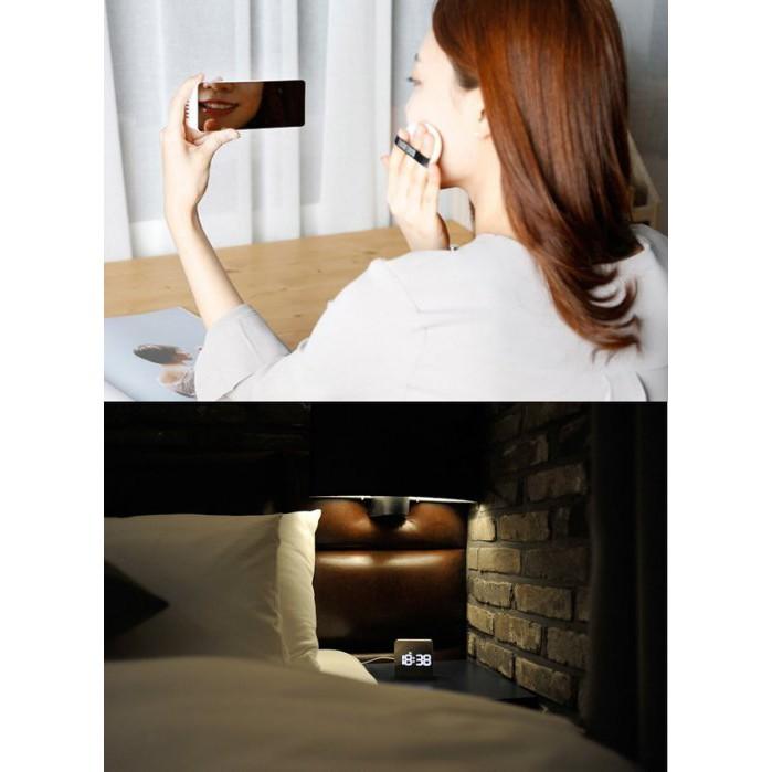 特價優惠 鏡面時鐘 多功能鏡面LED鐘 數字鬧鐘 靜音 LED鏡子鬧鐘 電子鬧鐘(USB供電)鬧鐘-細節圖5