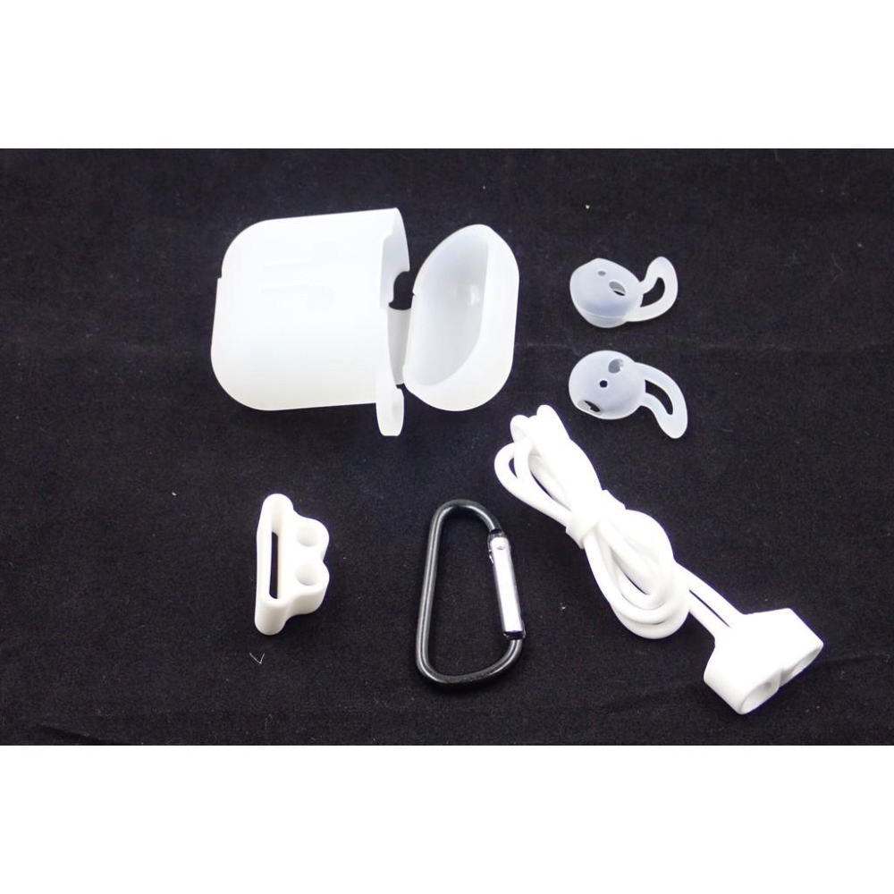 秒出現貨 Apple AirPods 藍牙耳機盒保護套 矽膠套 【送防丟繩+扣環】矽膠材質可水洗 收納 保護套-細節圖9