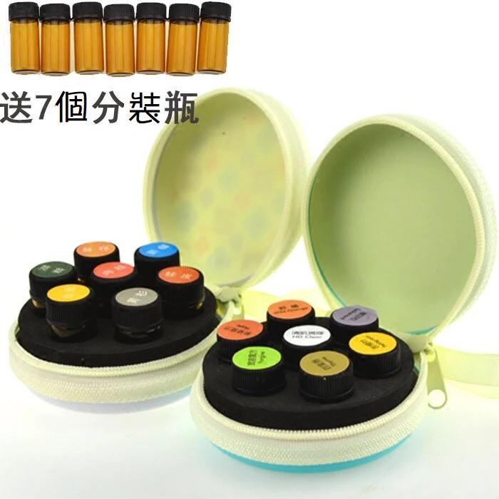 現貨 必搶《卡通7格精油分享鐵盒》附2ml分享瓶 拍拍瓶 收納包 硬殼包 隨身包 旅行包 精油盒 精油包-細節圖3