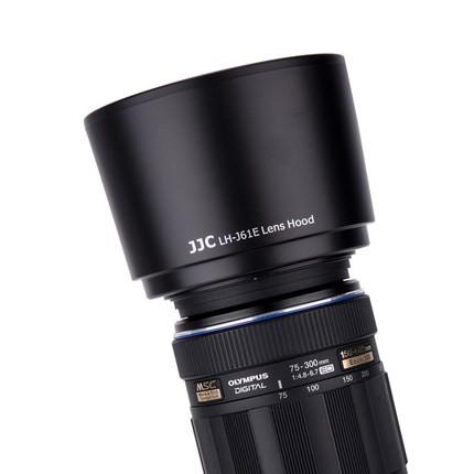 JJC Olympus遮光罩LH-61E遮光罩M.ZD 75-300mm可反扣1:4.8-6.7太陽罩-細節圖5