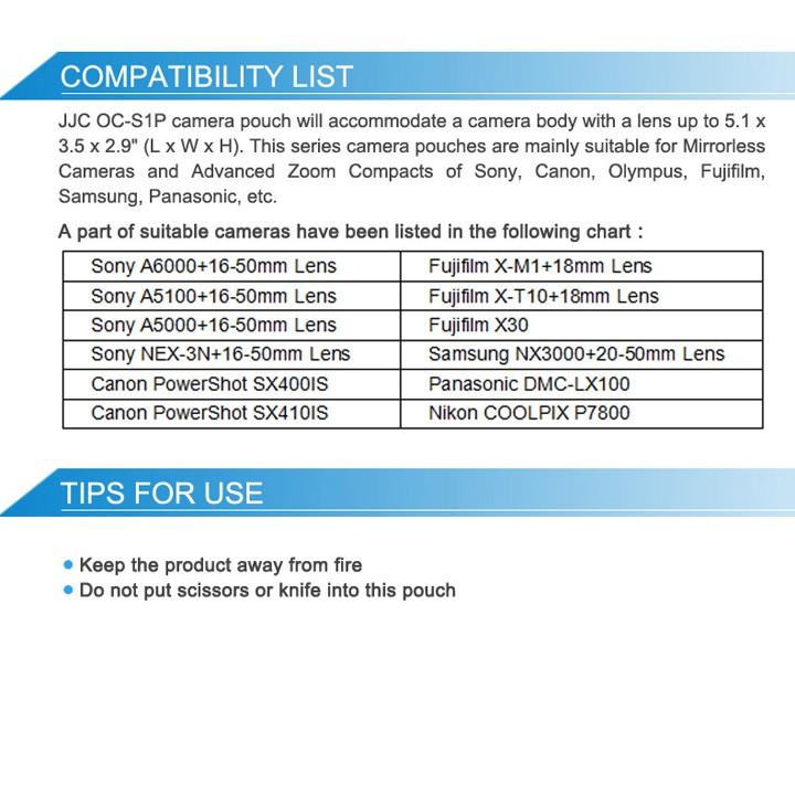 JJC OC-S1 微單相機內袋 保護套 內膽包 A6000 X70 XM1 X20 X30 LX100 麻灰色-細節圖8