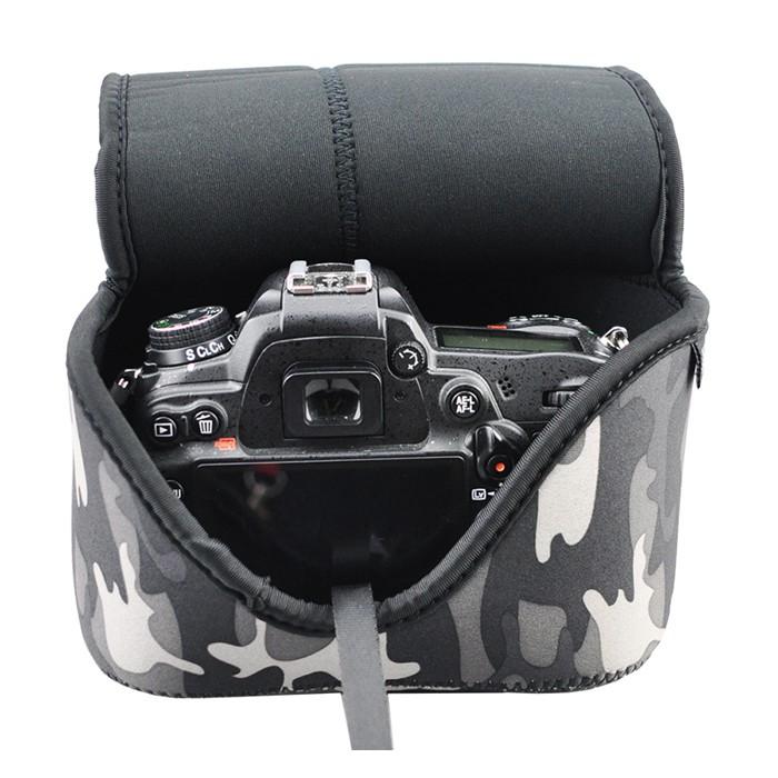JJC OC-MC3GR 迷彩單眼相機包 相機內膽包 防撞包 防震包加厚 D7100+18-300mm-細節圖7