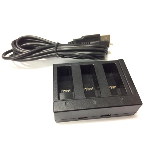 【Gopro Hero 5 AHDBT-501 三槽 充電器】原廠 相容 電池 Micro USB 三座充 充電座