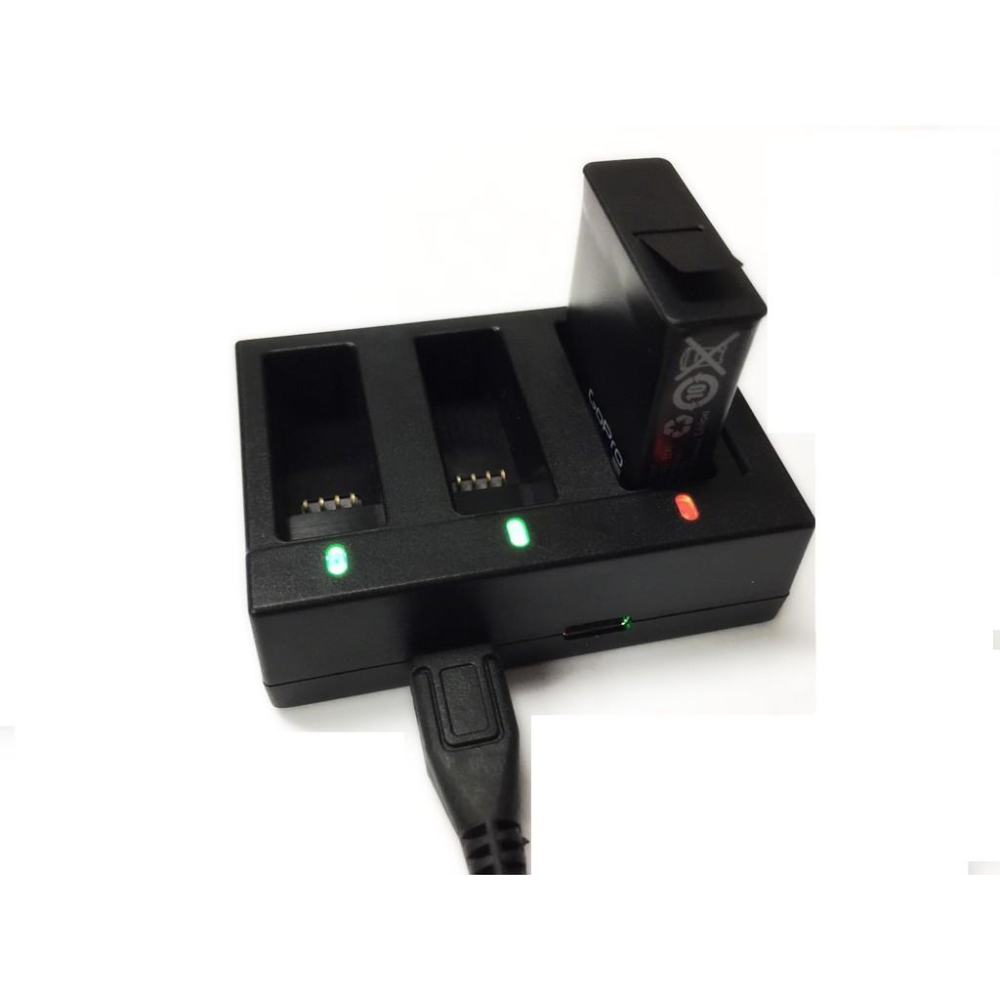 【Gopro Hero 5 AHDBT-501 三槽 充電器】原廠 相容 電池 Micro USB 三座充 充電座-細節圖2