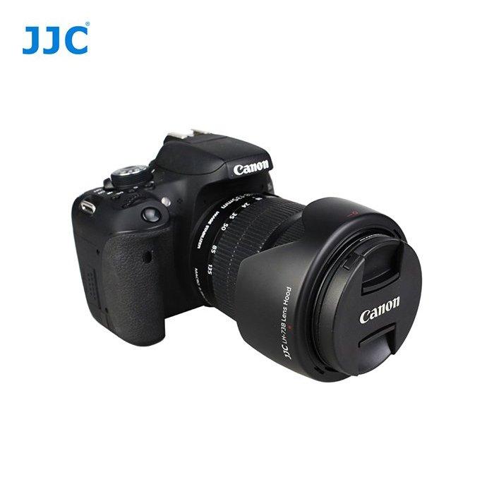 JJC Canon EW-73B 遮光罩 相容原廠 EW-73B 適佳能18-135/17-85 可反扣-細節圖4
