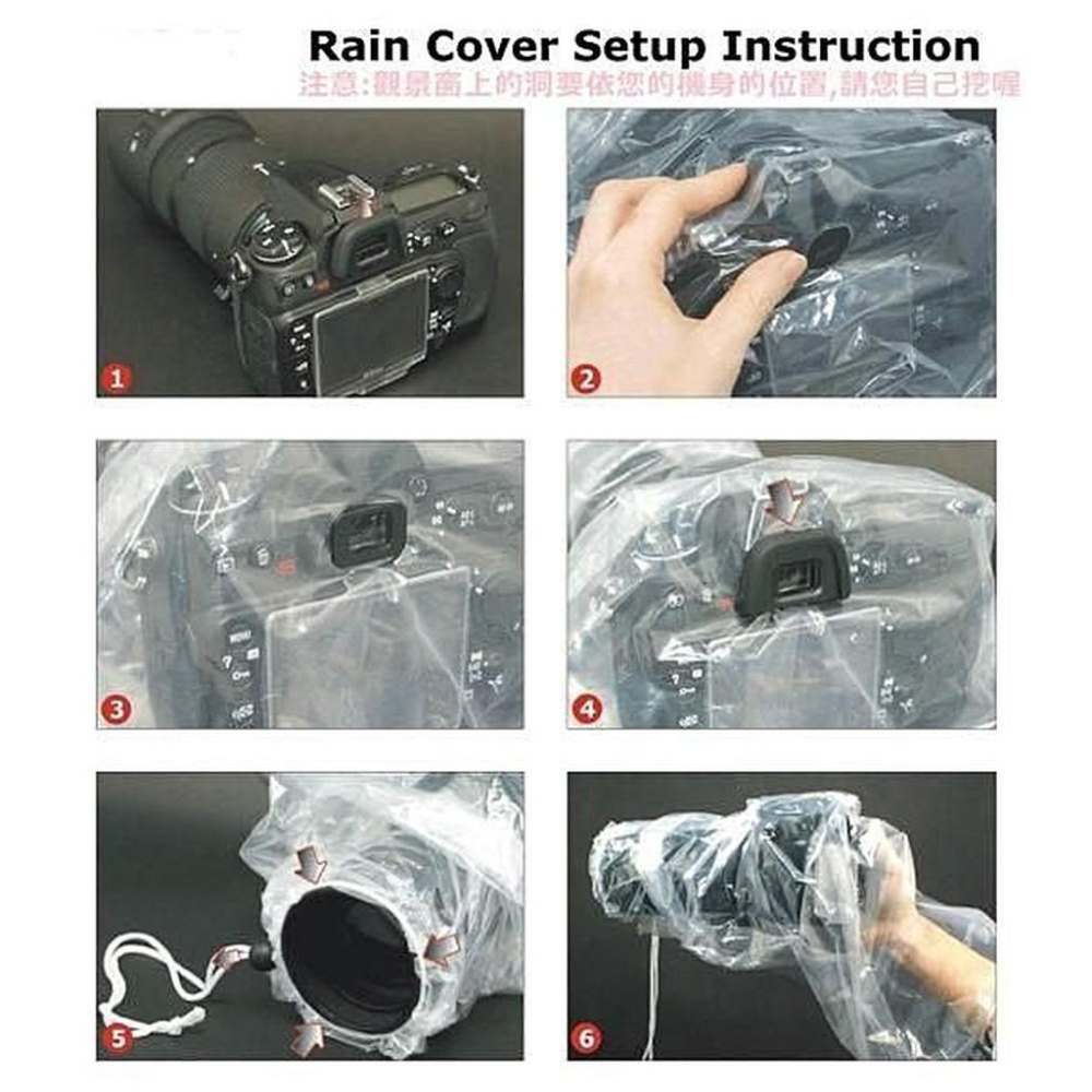 出清 特價 JJC單眼相機雨衣RI-5(2件 無法裝機頂閃光燈使用)單眼雨衣防雨罩防雨套防水套防水罩-細節圖3