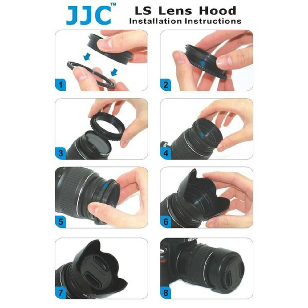 JJC 55MM遮光罩SONY E 16-70mm F4 A5000 A6000 VG30 微單相機 Φ55-細節圖3