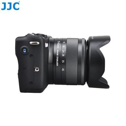 JJC佳能EW-53遮光罩EF-M 15-45mm鏡頭EOS M10 M5 M6 M50 M100微單49mm-細節圖3