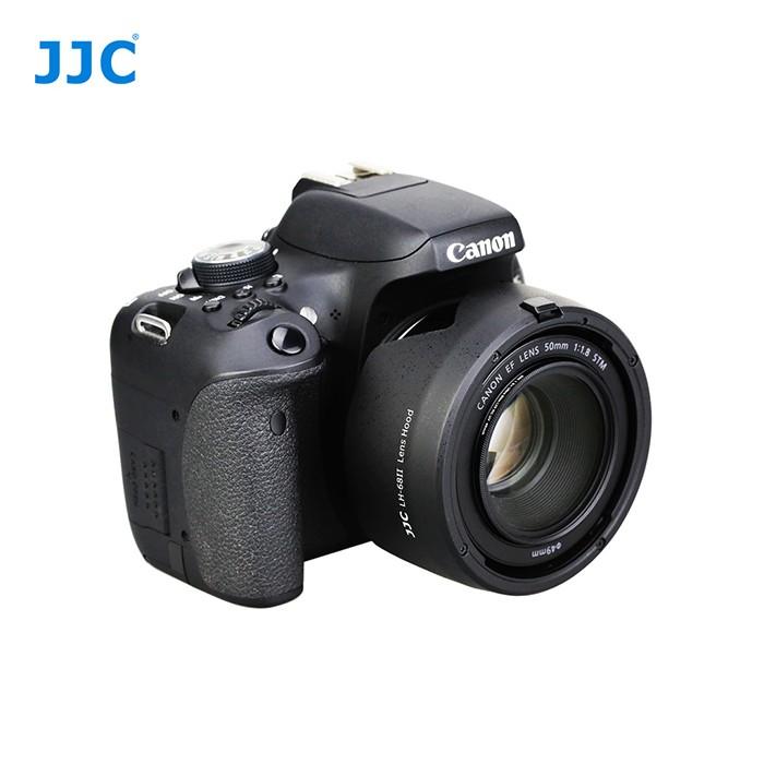 JJC 佳能EF 50mm f/1.8 STM定焦鏡頭遮光罩 佳能遮光罩 700d 5d2 60d可反扣 ES68 花型-細節圖2