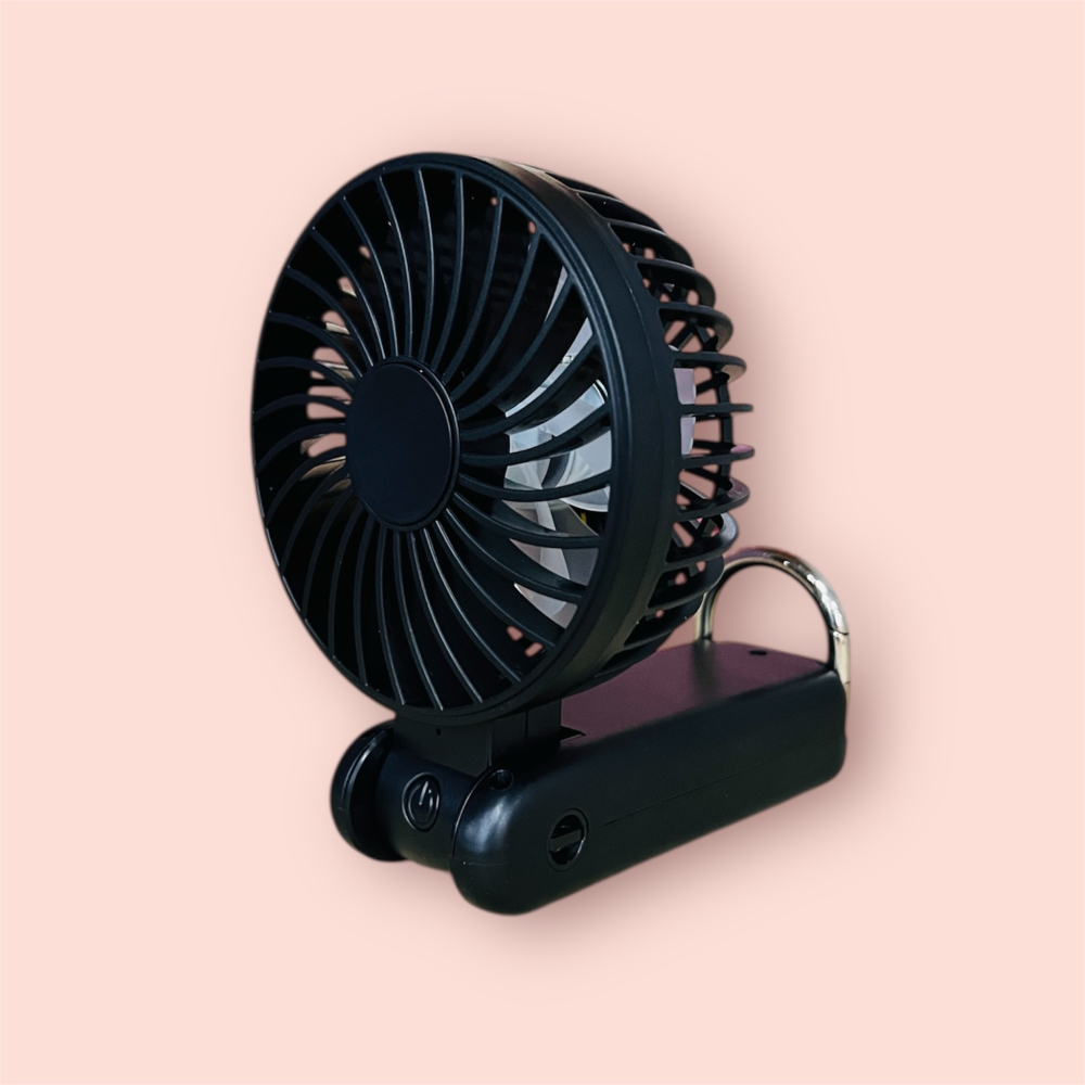 Meet Mind USB充電 可折疊掛扣式雙扇葉涼風扇 隨身風扇 新型雙層扇葉結構 五段大風力 4000mAh超大電量-細節圖4
