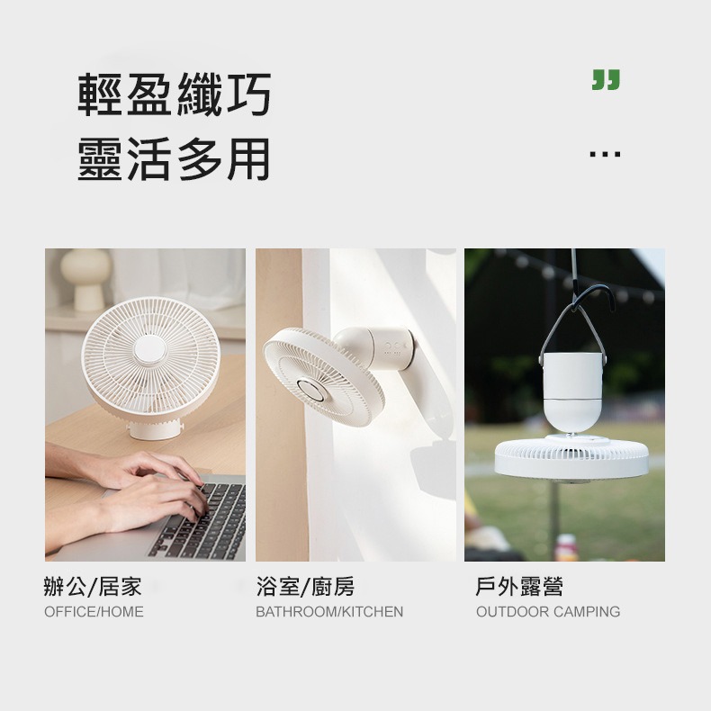 台灣出貨 露營風扇 掛扇/桌扇 LED夜燈/遙控/擺頭 附三腳架 3D廣角 自動搖頭+上下手動 內置香薰盒-細節圖3