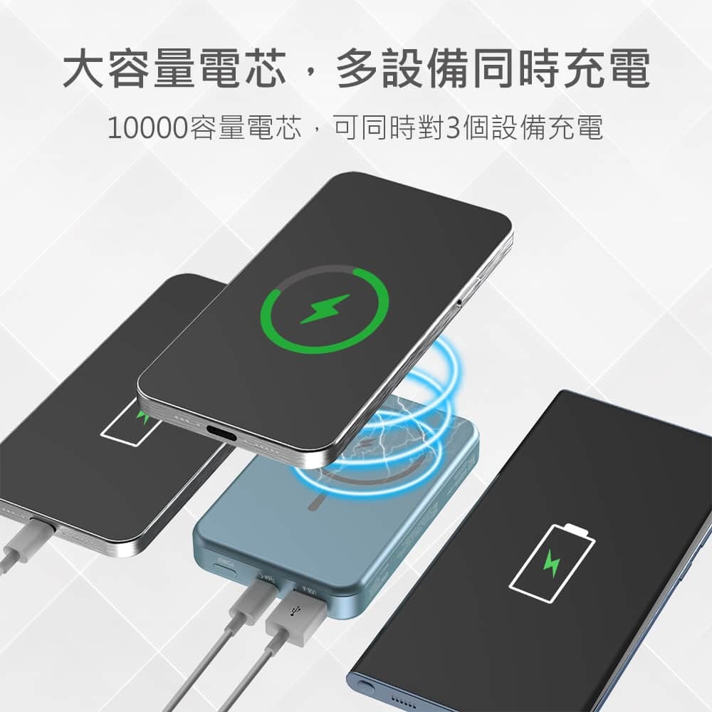 台灣有貨 MINQ 行充 台灣製造 行動電源 10000mAh 磁吸式 無線閃充行動電源 TypeC 數顯電量-細節圖5
