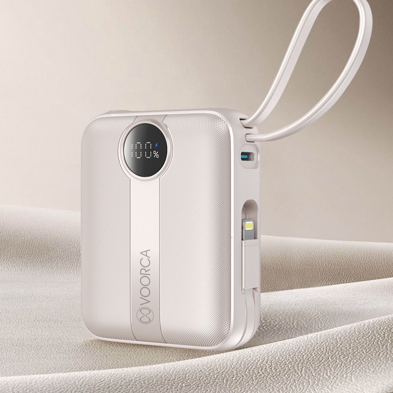 台灣出貨 可上機 WH/CCC標示 D916 迷你行動電源 10000mAh 自帶雙線 22.5W快充 數字顯示-細節圖4