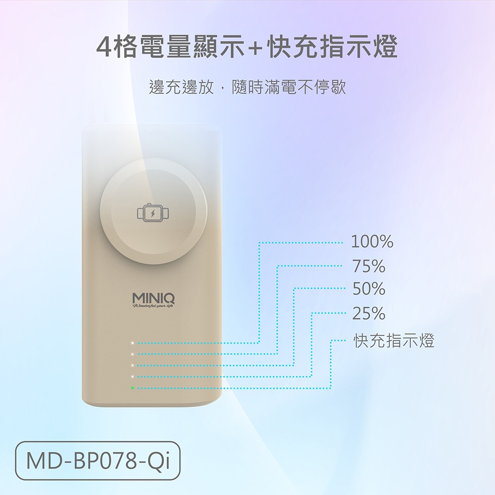 台灣出貨 台灣製造 可上機 WH標示 BP078 口袋行動電源 5000mAh 自帶Lightning線 20W快充-細節圖5