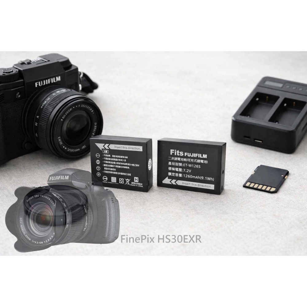 適用 富士 Fujifilm FinePix HS30EXR 充電器 NP-W126S W126S 副廠充電器 另有電池-細節圖2