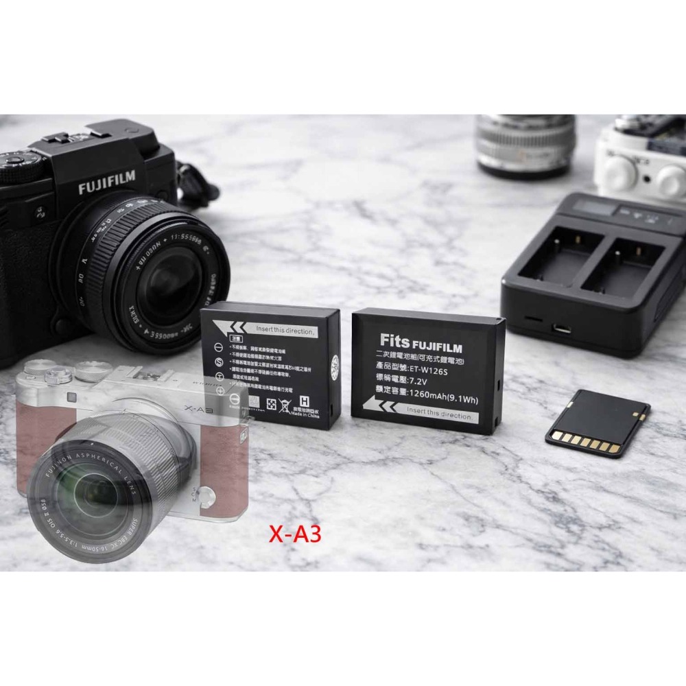 適用 富士 Fujifilm X-A3 XA3 充電器 NP-W126S W126S 副廠充電器 另有電池-細節圖2