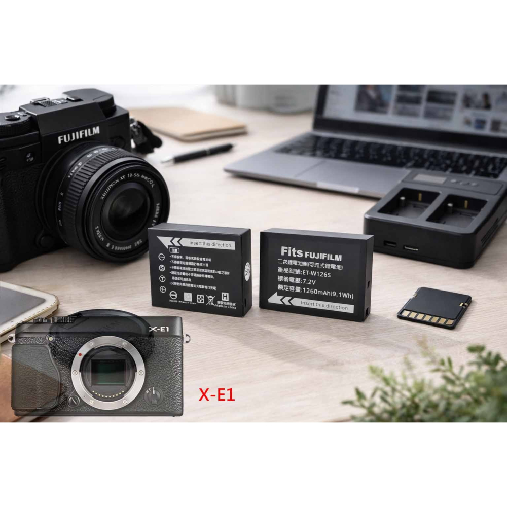 適用 富士 Fujifilm X-E1 XE1 充電器 NP-W126S W126S 副廠充電器 另有電池-細節圖2