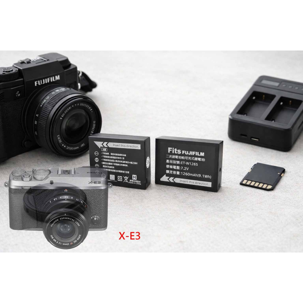 適用 富士 Fujifilm X-E3 XE3 充電器 NP-W126S W126S 副廠充電器 另有電池-細節圖2