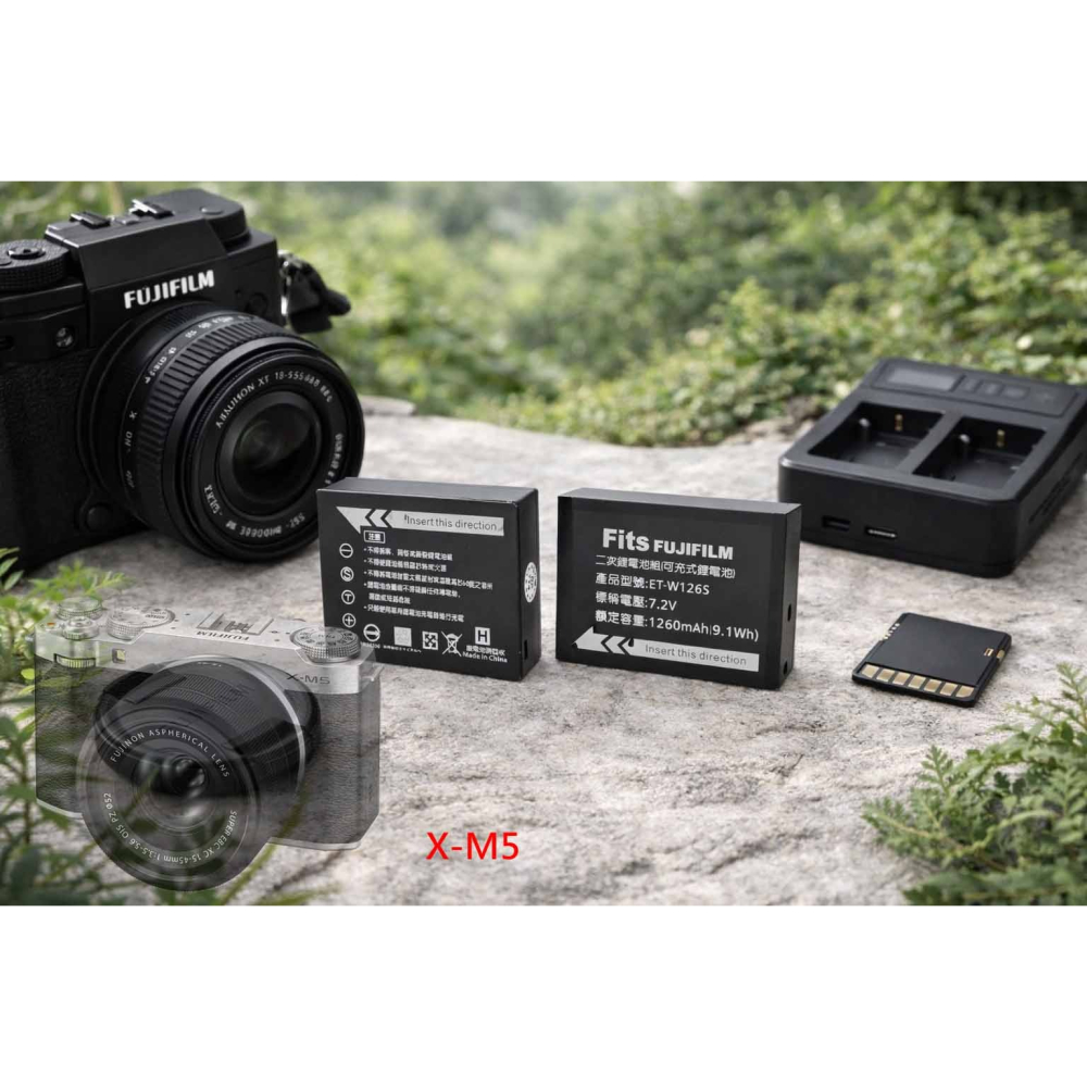 適用 富士 Fujifilm X-M5 XM5 充電器 NP-W126S W126S 副廠充電器 另有電池-細節圖2