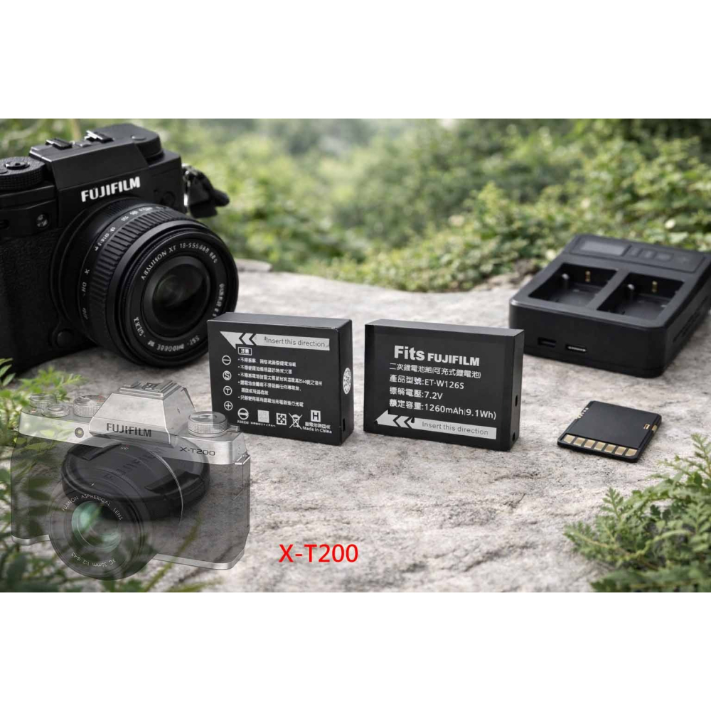 適用 富士 Fujifilm X-T200 XT200 充電器 NP-W126S W126S 副廠充電器 另有電池-細節圖2