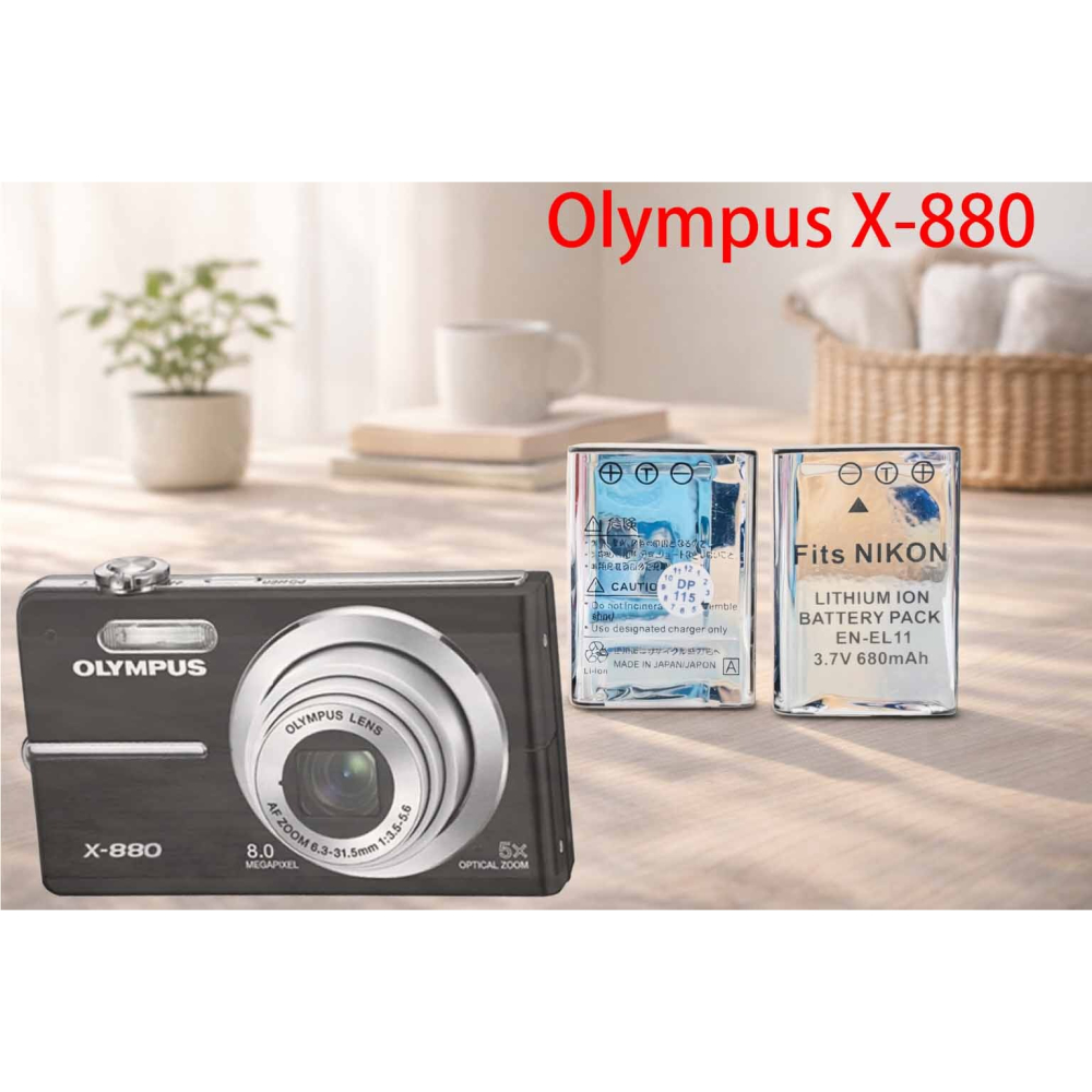 LI-60B 副廠充電器 相容 Olympus X-880 X880 電池充電器 ENEL11 充電器 另有電池-細節圖2