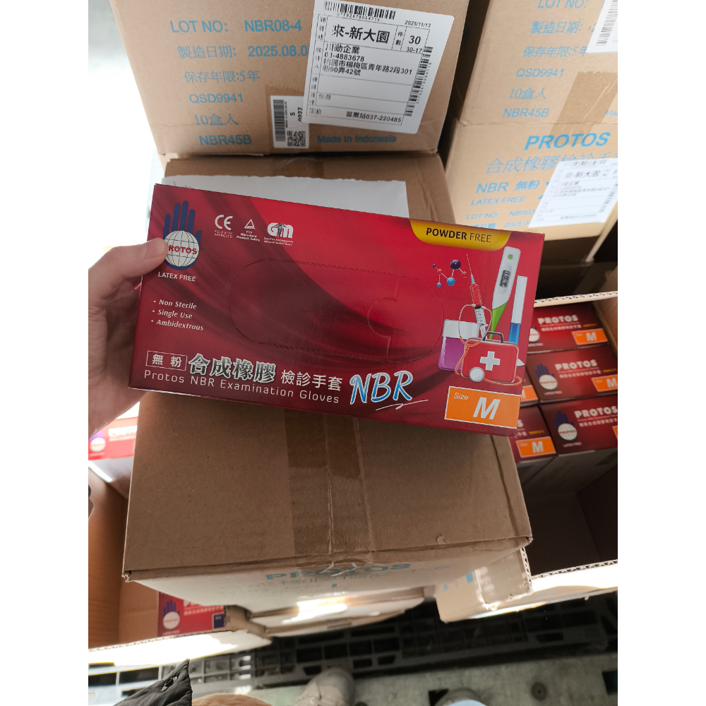 PROTOS 多倍NBR手套【藍色加厚】／合成橡膠手套／檢驗手套／耐酸鹼手套／耐油手套【伊豆無塵室耗材】-規格圖2