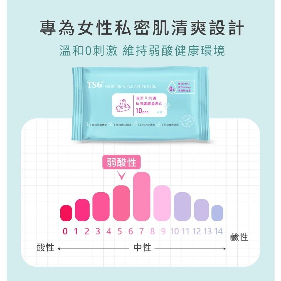 TS6護一生 私密護膚柔濕紙巾 清新沁涼 隨身包 10張/包 原廠公司貨 Dr.情趣 台灣現貨 私密處清潔 女性私處保養-細節圖7