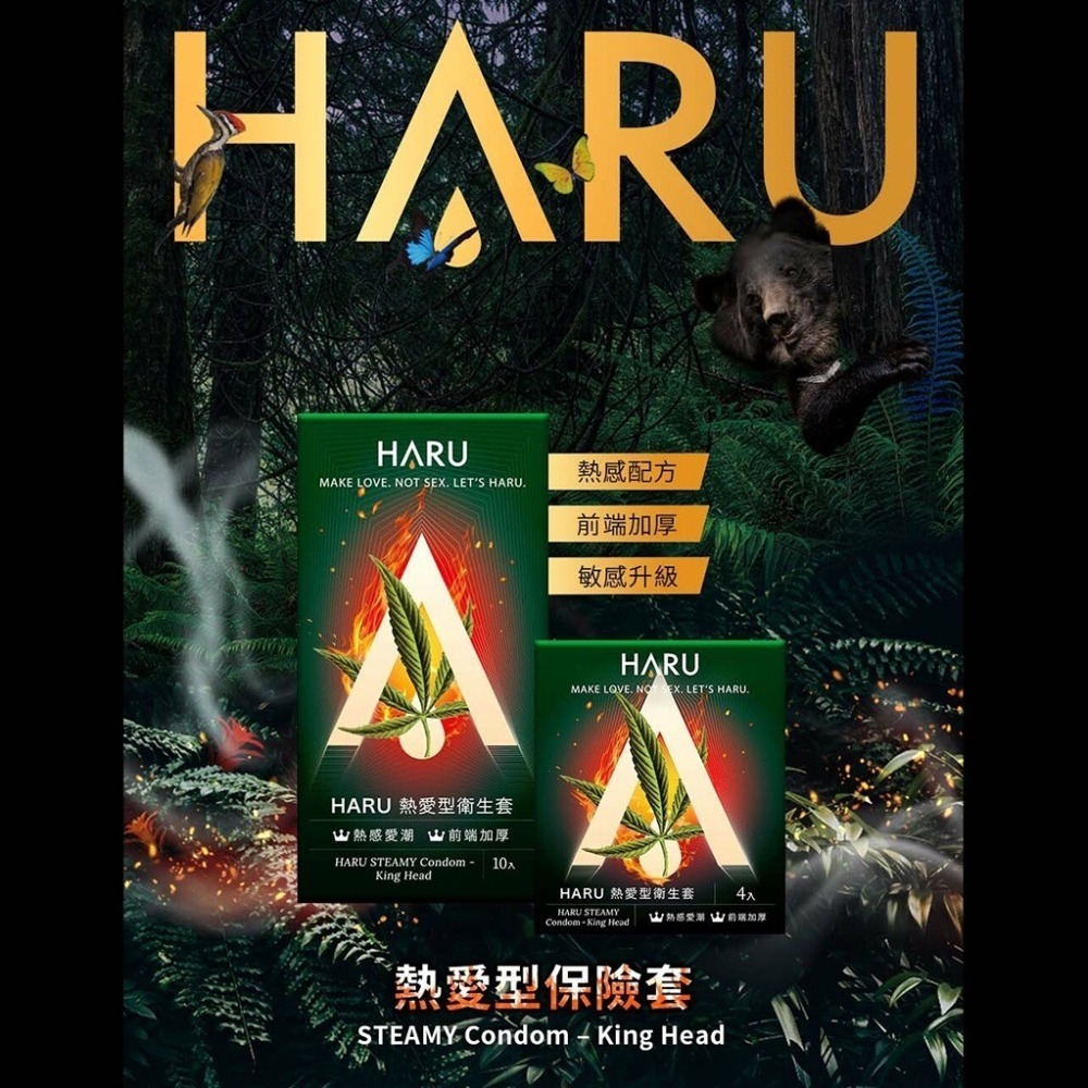 HARU STEAMY KING HEAD 熱愛型 熱感保險套 原廠公司貨 Dr.情趣 台灣現貨 薄型衛生套 避孕套-細節圖2