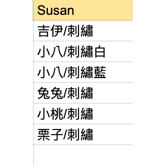 Susan｜6雙