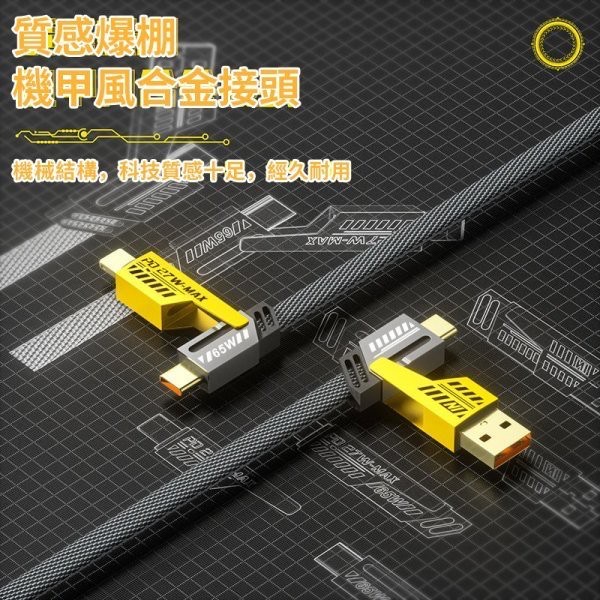 6/07收單【四合一機甲充電線(2條)】-細節圖3