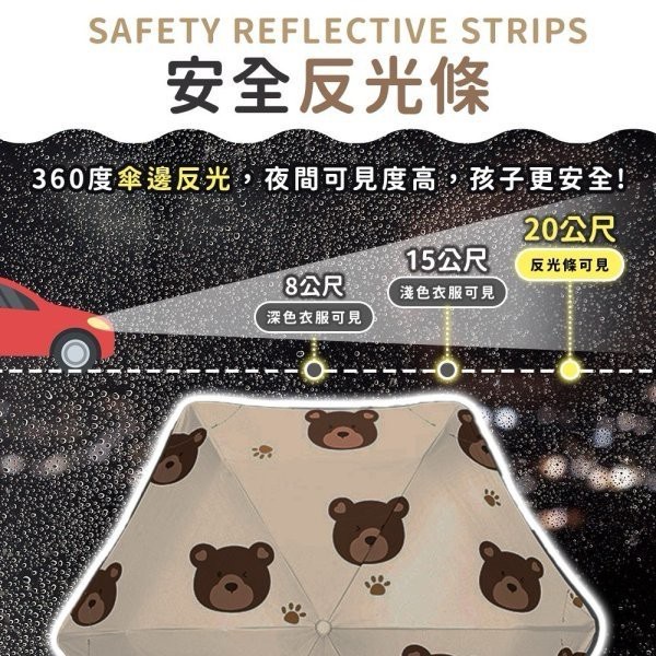 6/10收單【兒童圓角反光摺疊傘】-細節圖5