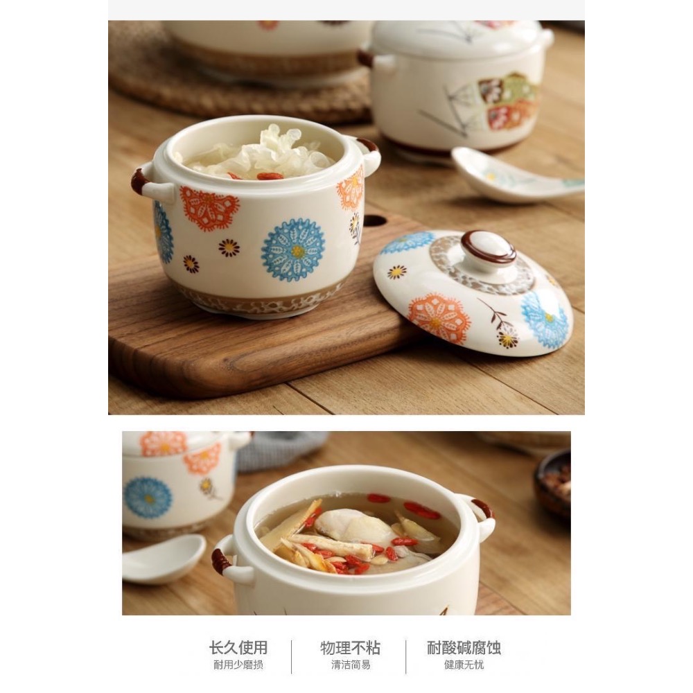 現貨 ^ 日式手繪陶瓷燉盅^-細節圖3